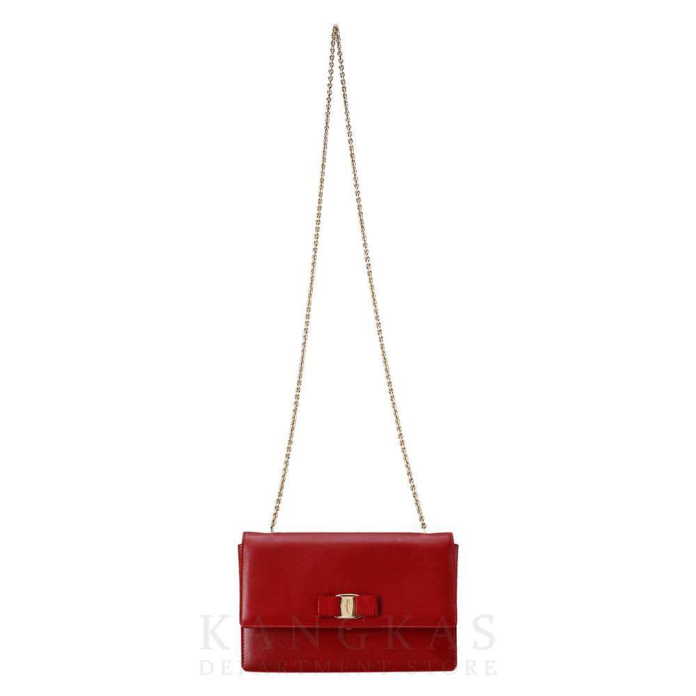 FERRAGAMO(USED)페레가모 바라리본 체인 플랩백